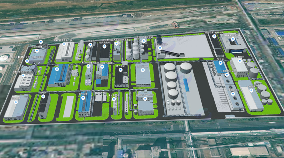 L2級(jí)化工廠園區(qū)三維人工建模